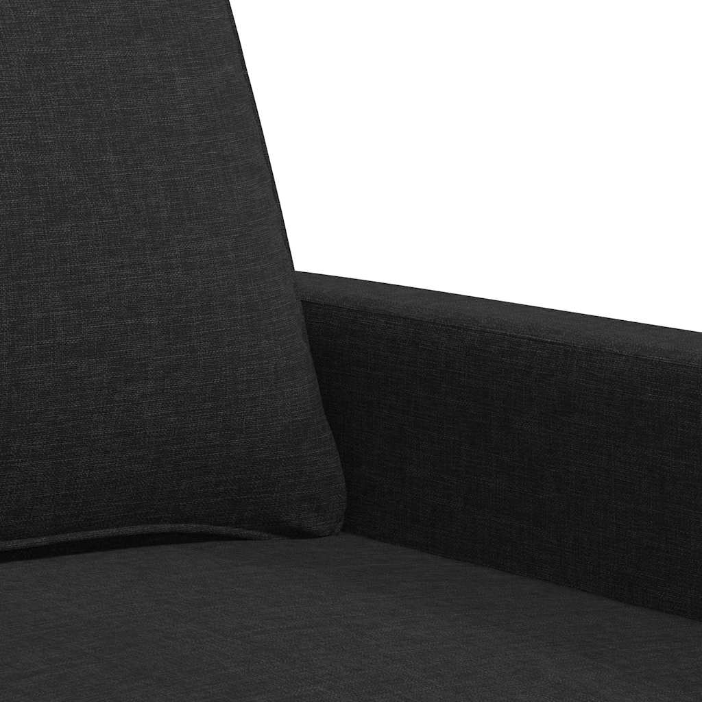Dvosjed od tkanine crni 120 cm