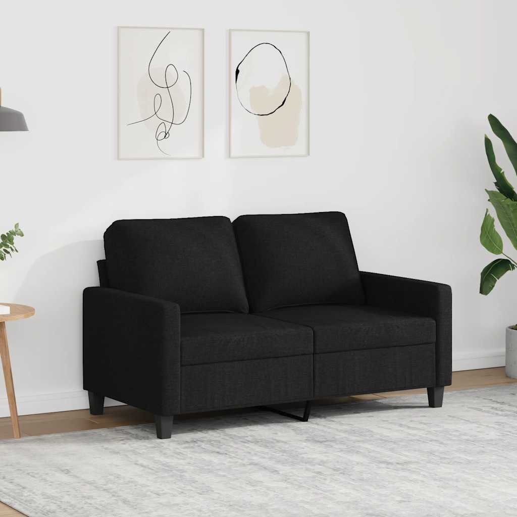Dvosjed od tkanine crni 120 cm