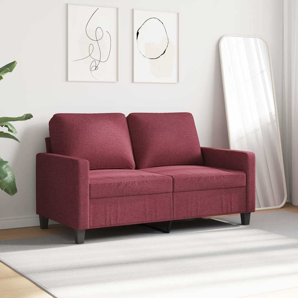 Dvosjed od tkanine crvena boja vina 120 cm
