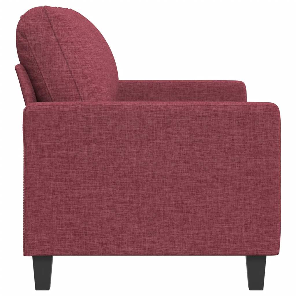 Dvosjed od tkanine crvena boja vina 120 cm