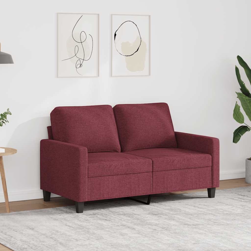 Dvosjed od tkanine crvena boja vina 120 cm