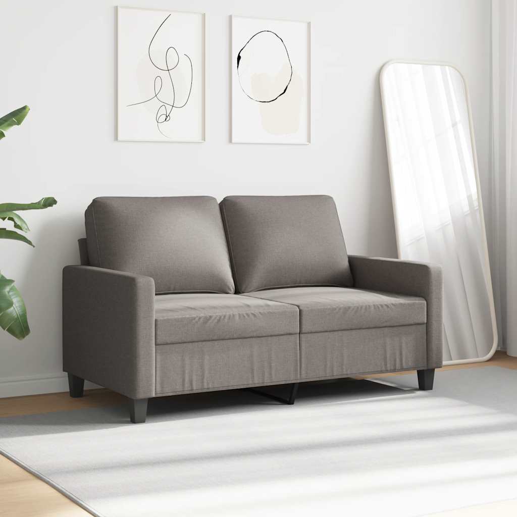 Dvosjed od tkanine smeđesivi 120 cm