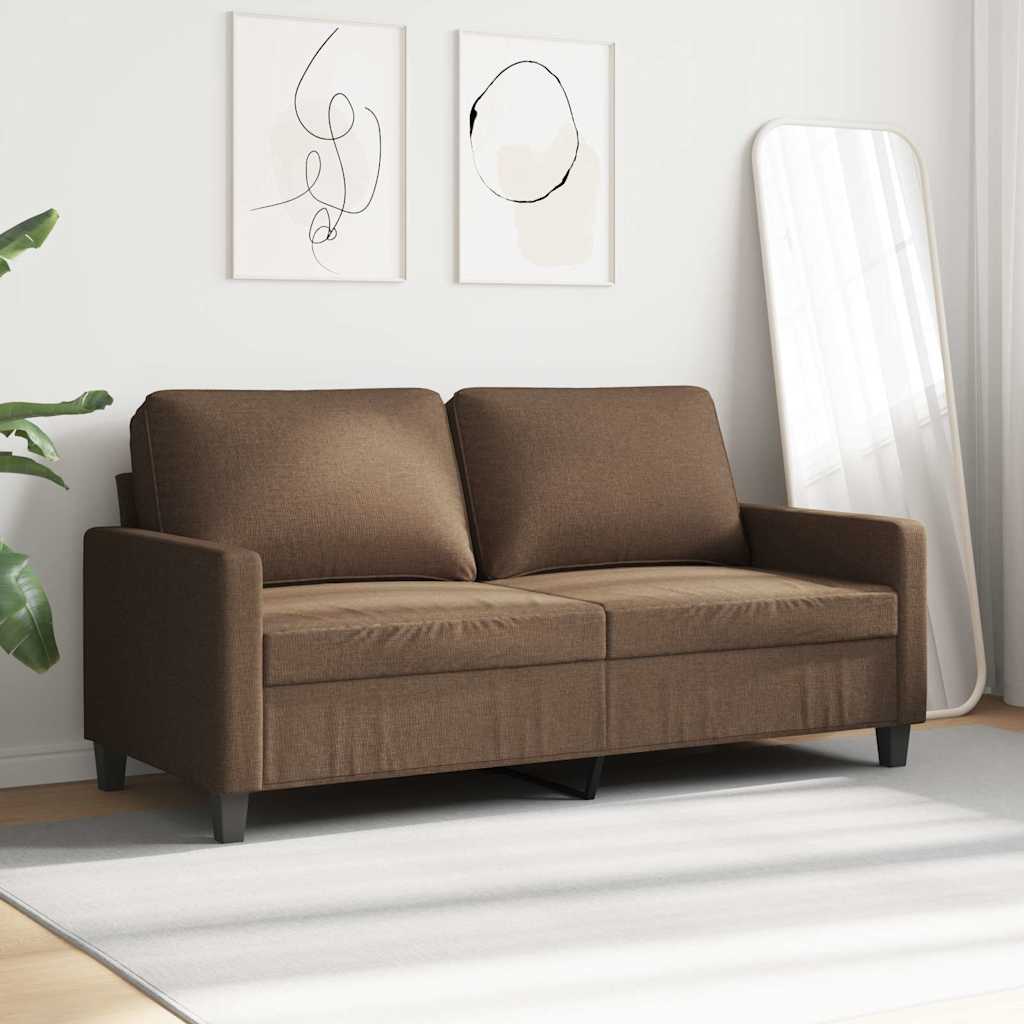 Dvosjed od tkanine smeđi 140 cm