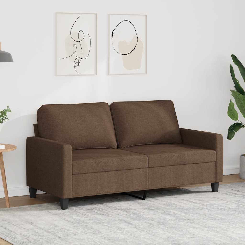 Dvosjed od tkanine smeđi 140 cm