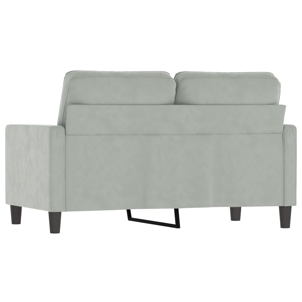 Dvosjed svjetlosivi 120 cm baršunasti