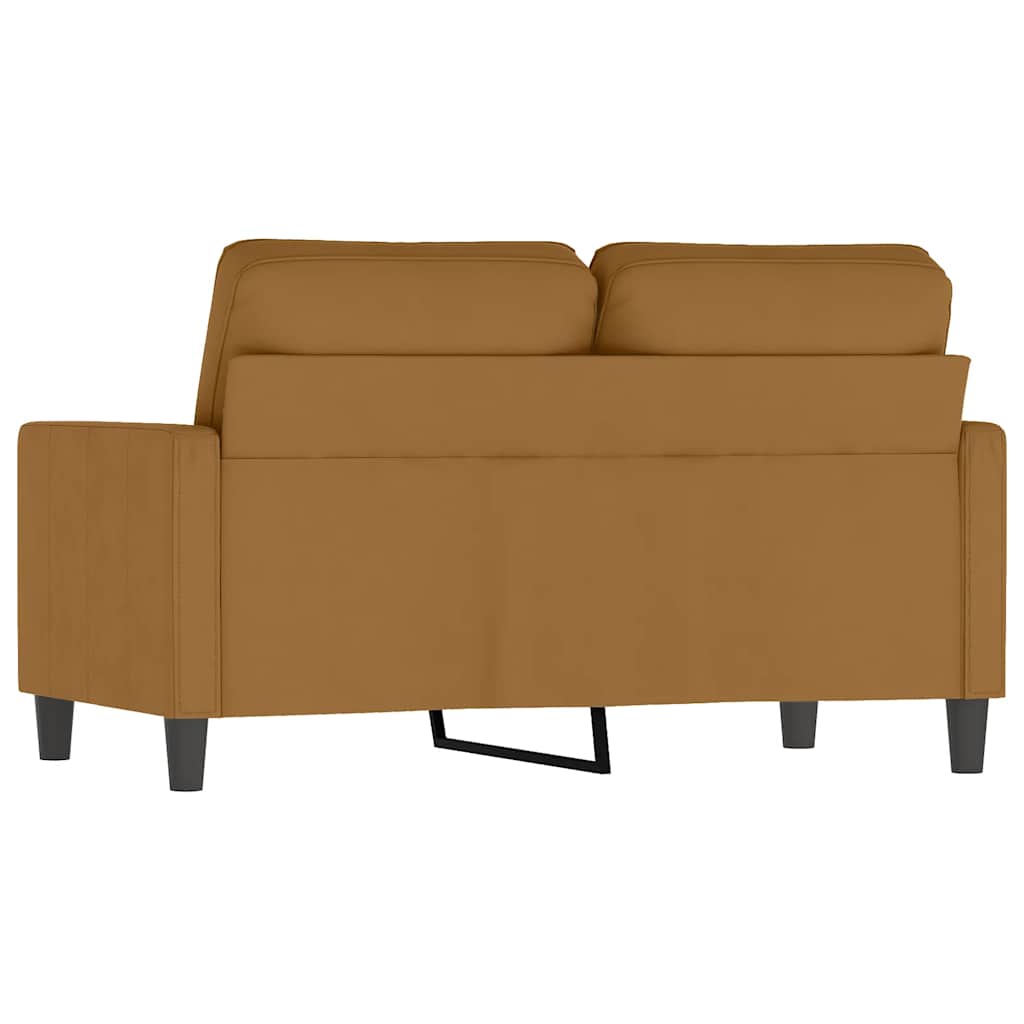 Dvosjed smeđi 120 cm baršunasti