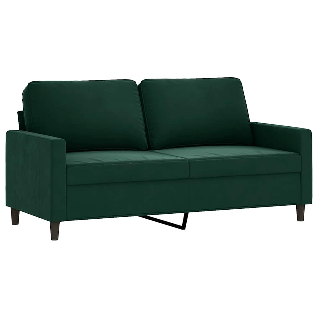 Dvosjed tamnozeleni 140 cm baršunasti
