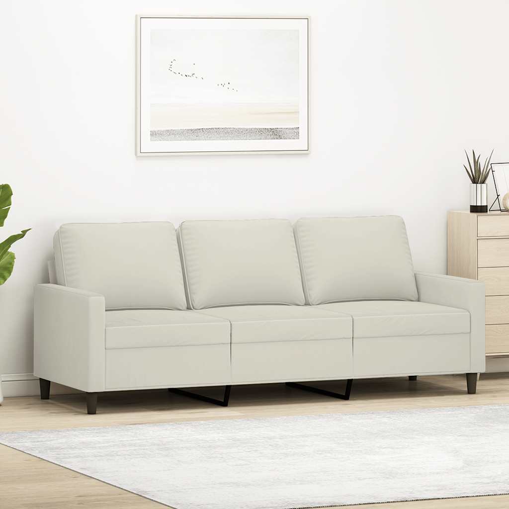 Trosjed od tkanine krem 180 cm baršunasti