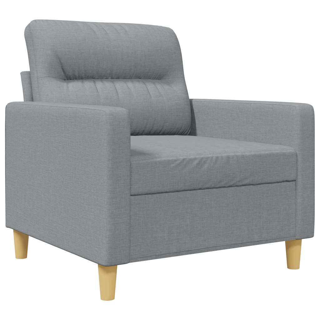 Fotelja svjetlosiva 60 cm od tkanine