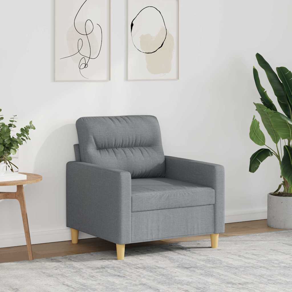 Fotelja svjetlosiva 60 cm od tkanine