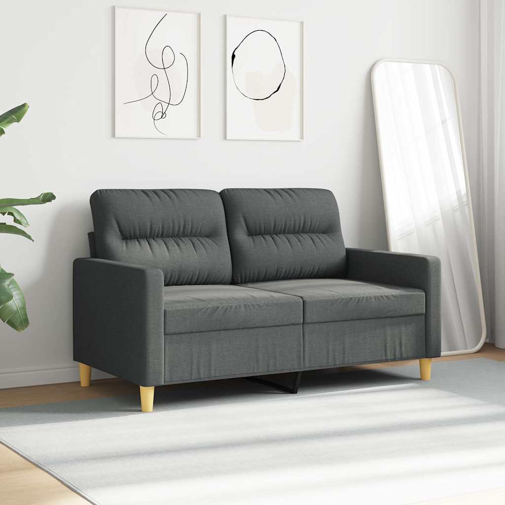 Dvosjed od tkanine tamnosivi 120 cm