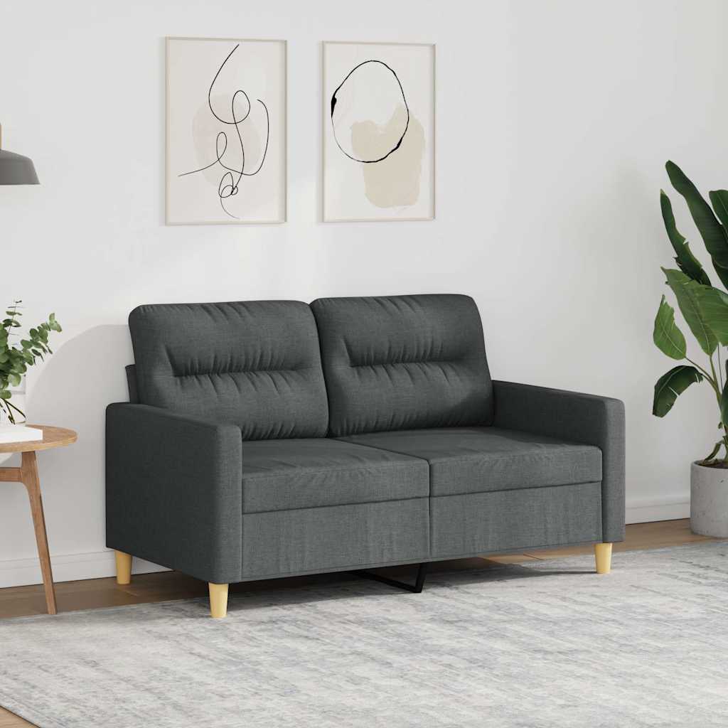 Dvosjed od tkanine tamnosivi 120 cm