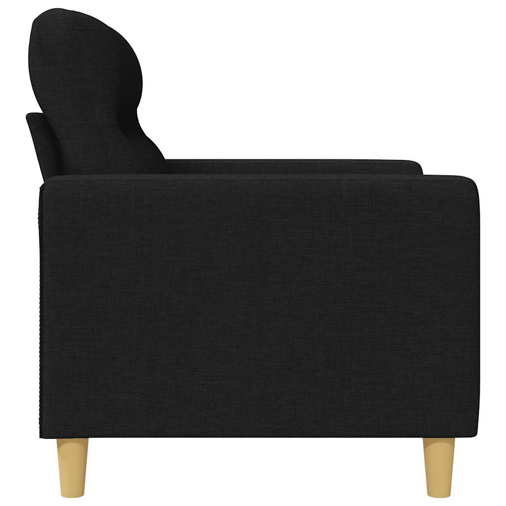 Dvosjed od tkanine crni 120 cm