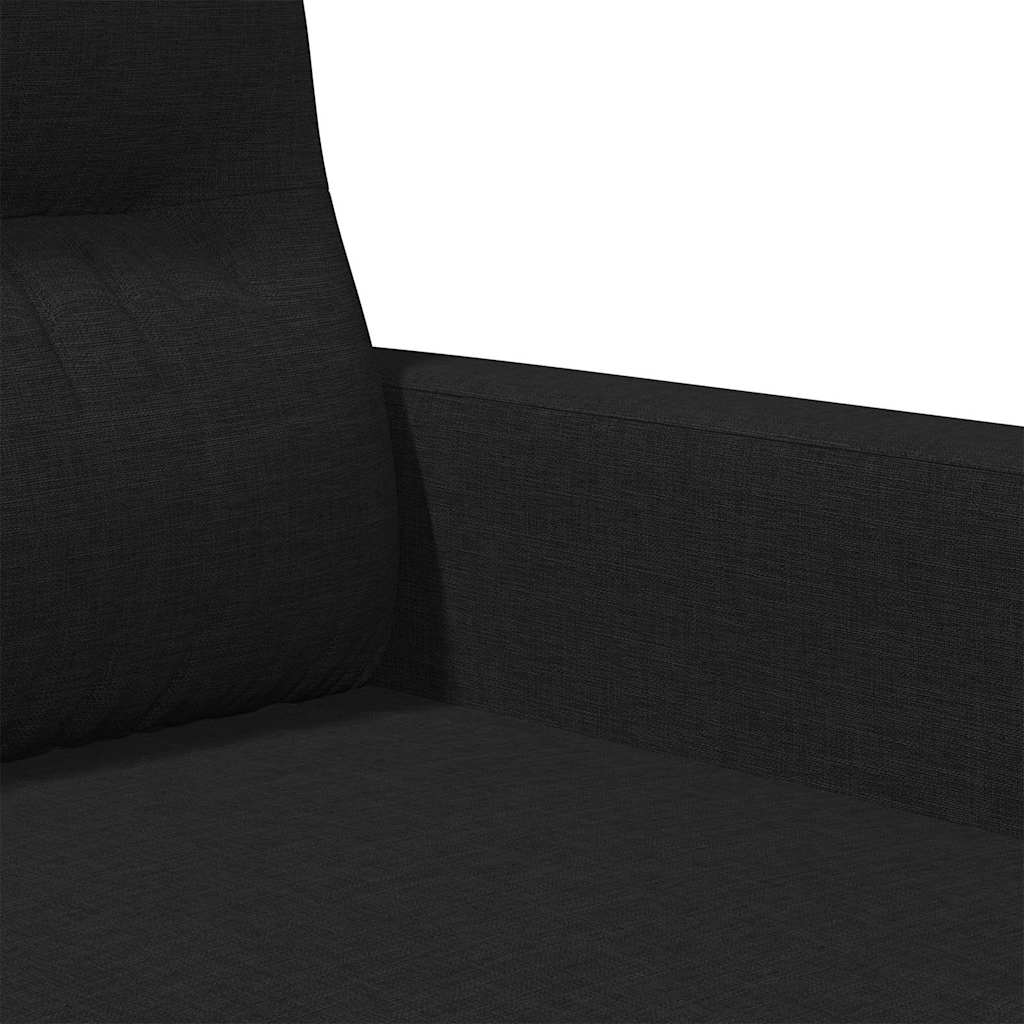 Dvosjed od tkanine crni 120 cm
