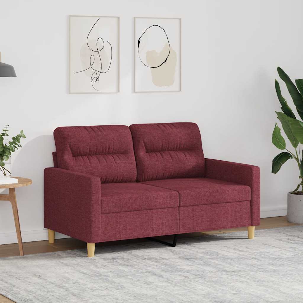 Dvosjed od tkanine crvena boja vina 120 cm