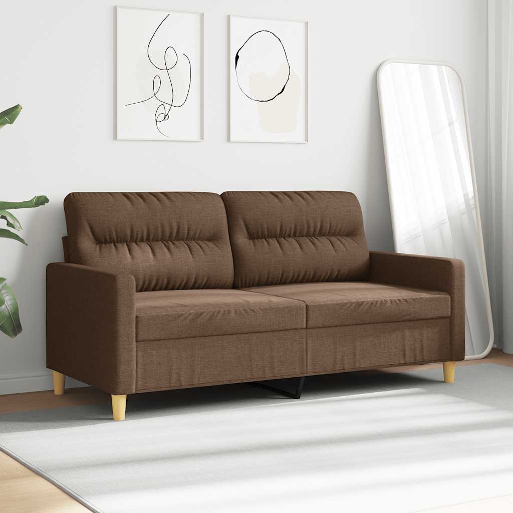 Dvosjed od tkanine smeđi 140 cm