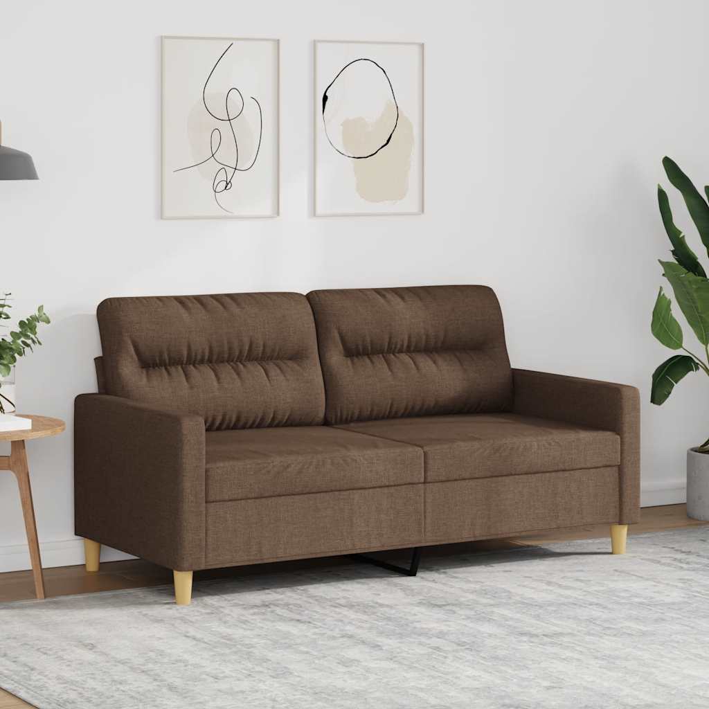 Dvosjed od tkanine smeđi 140 cm