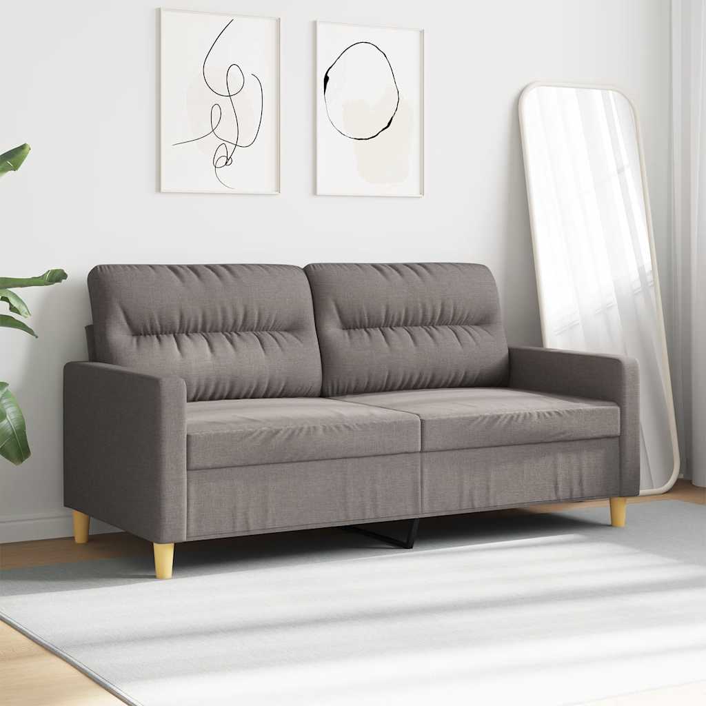 Dvosjed od tkanine smeđesivi 140 cm