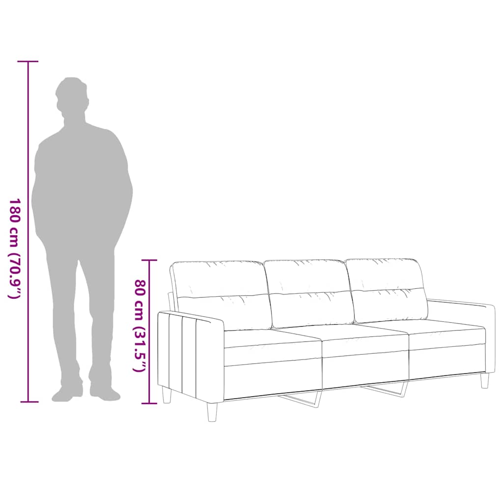 Trosjed od tkanine svjetlosivi 180 cm