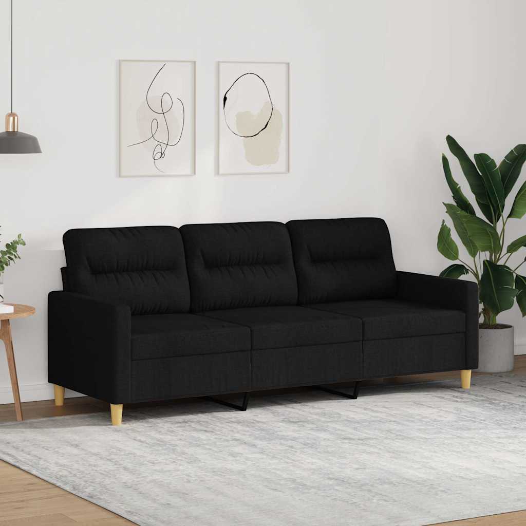 Trosjed od tkanine Crna 180 cm