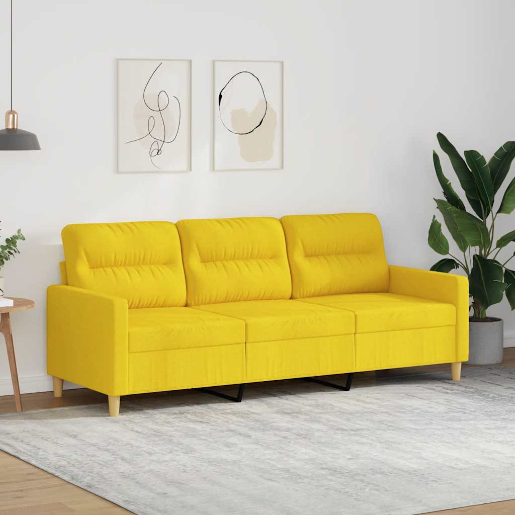 Trosjed od tkanine svjetložuti 180 cm