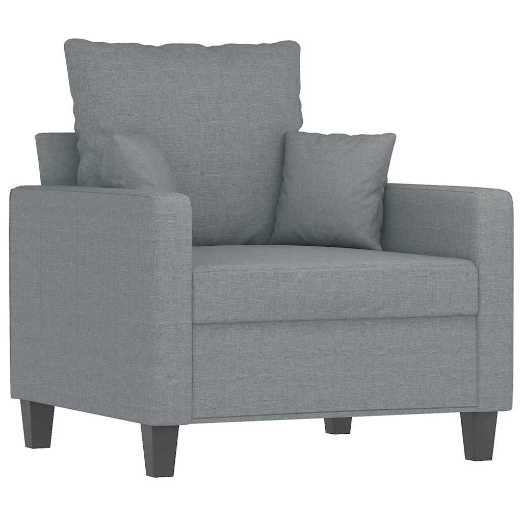 Fotelja svjetlosiva 60 cm od tkanine