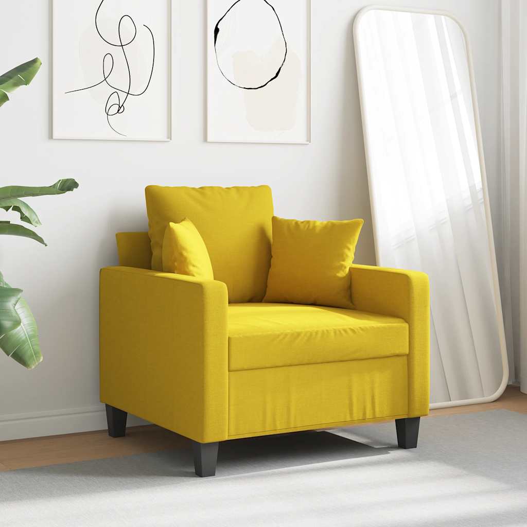 Fotelja Svjetložuta 60 cm od tkanine