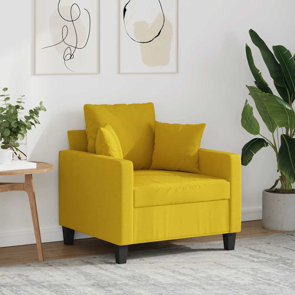 Fotelja Svjetložuta 60 cm od tkanine