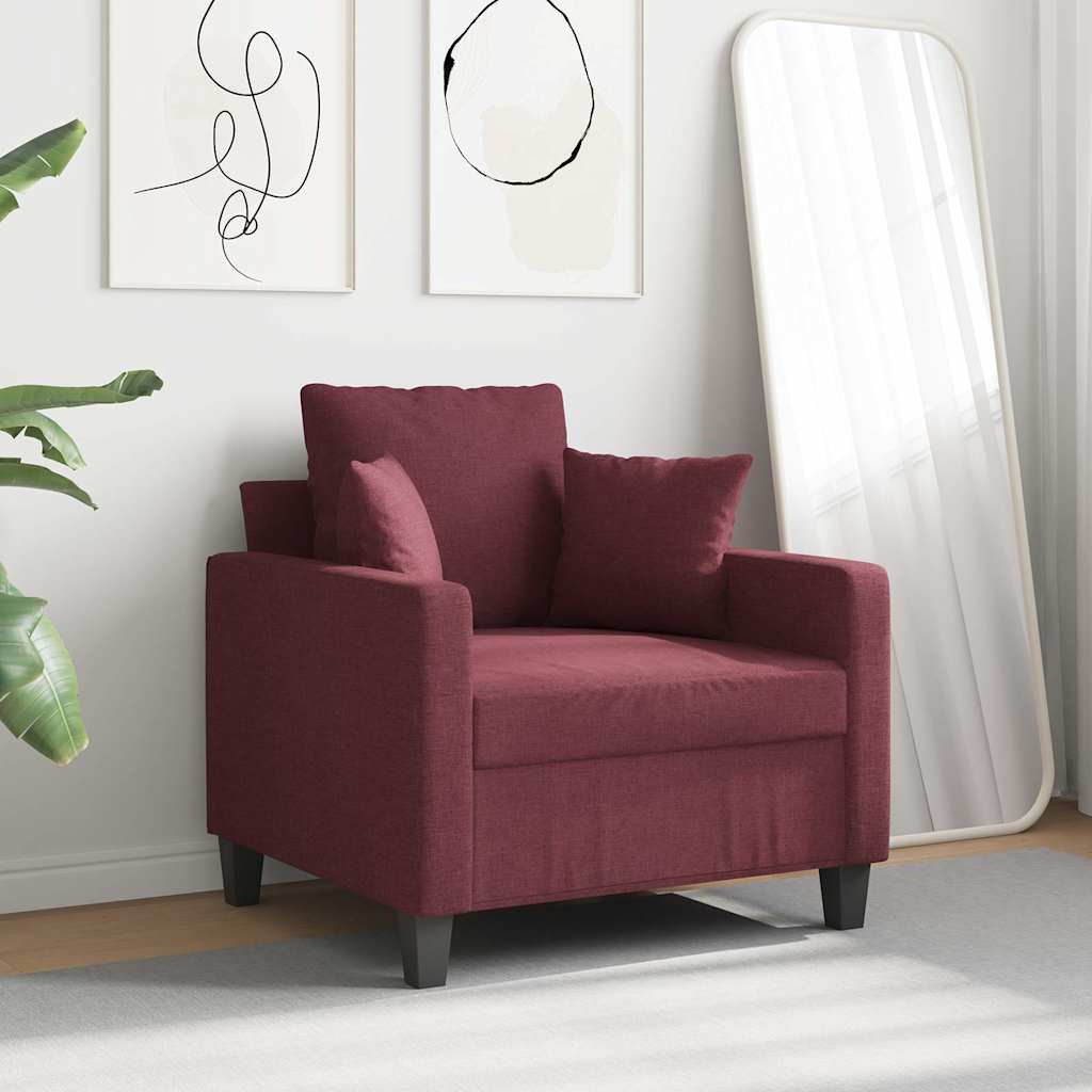 Fotelja crvena boja vina 60 cm od tkanine