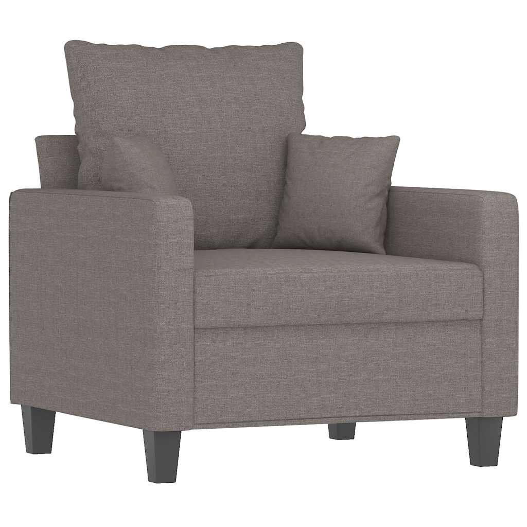 Fotelja smeđesiva 60 cm od tkanine