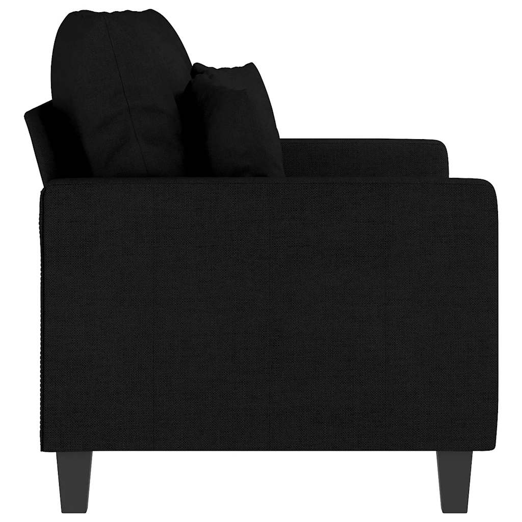 Dvosjed od tkanine crni 120 cm