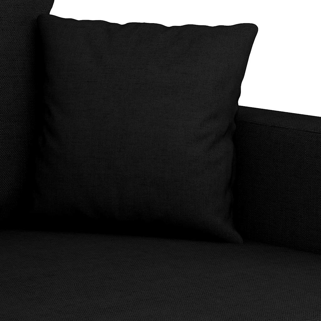 Dvosjed od tkanine crni 120 cm