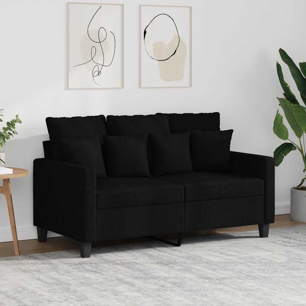 Dvosjed od tkanine crni 120 cm