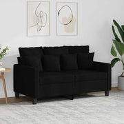 Dvosjed od tkanine crni 120 cm