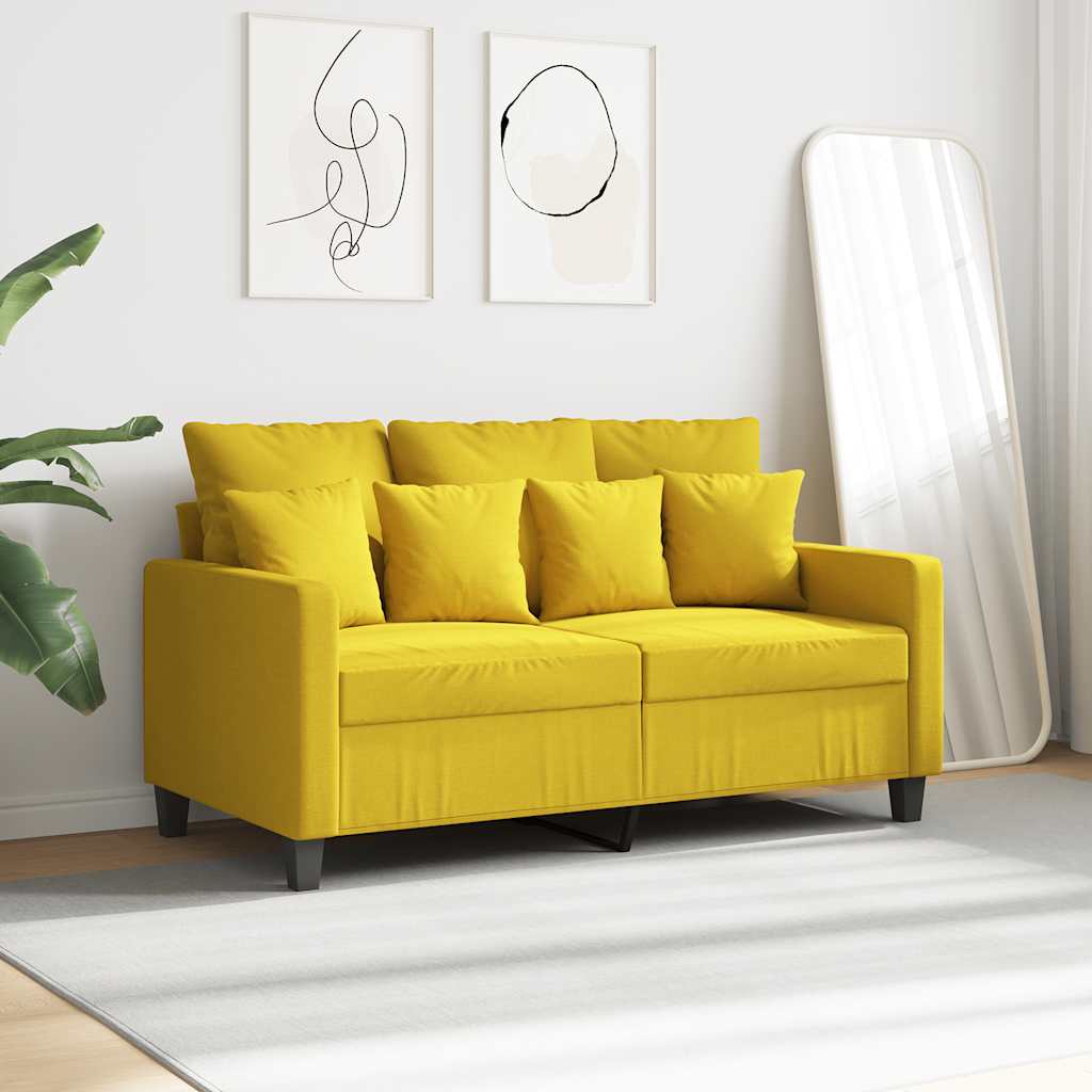 Dvosjed od tkanine svjetložuti 120 cm