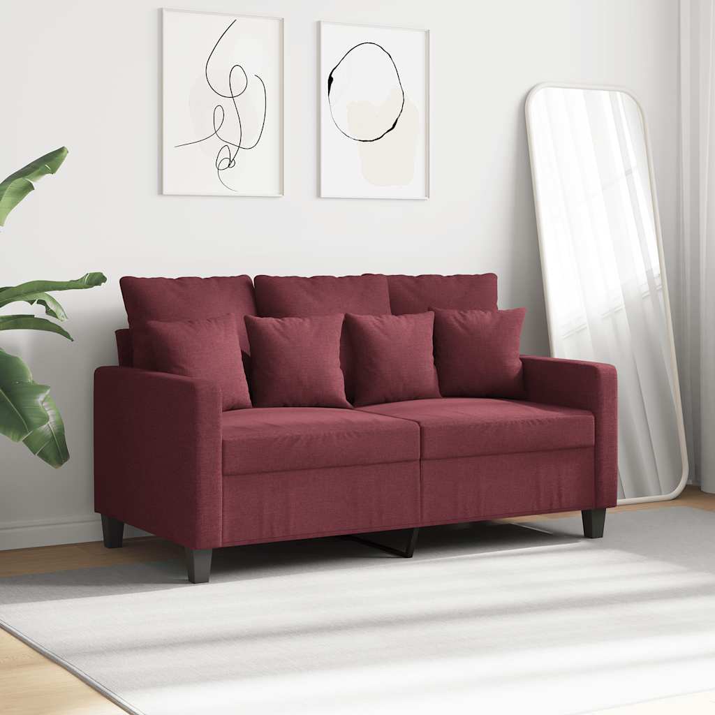 Dvosjed od tkanine crvena boja vina 120 cm