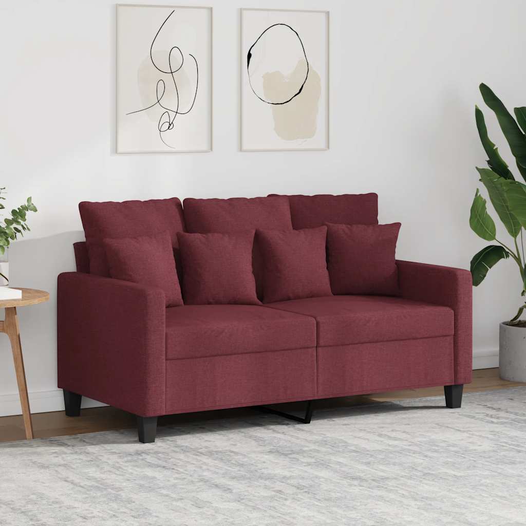 Dvosjed od tkanine crvena boja vina 120 cm