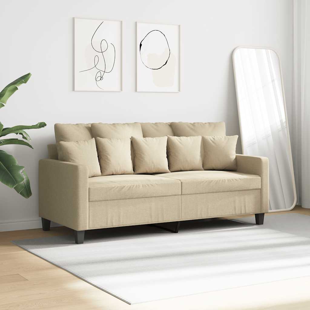 Dvosjed od tkanine krem 140 cm