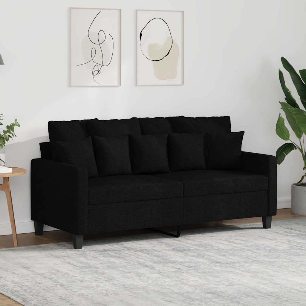 Dvosjed od tkanine crni 140 cm
