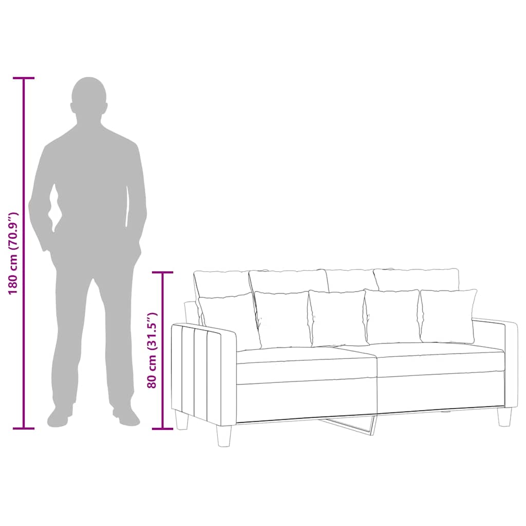 Dvosjed od tkanine svjetložuti 140 cm