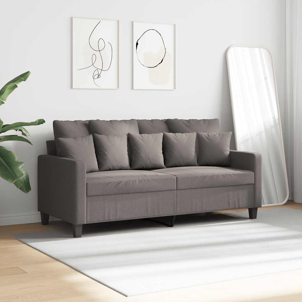 Dvosjed od tkanine smeđesivi 140 cm