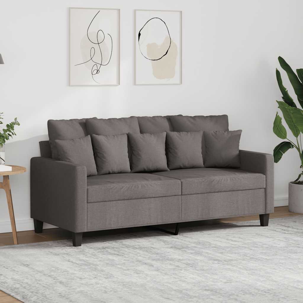 Dvosjed od tkanine smeđesivi 140 cm