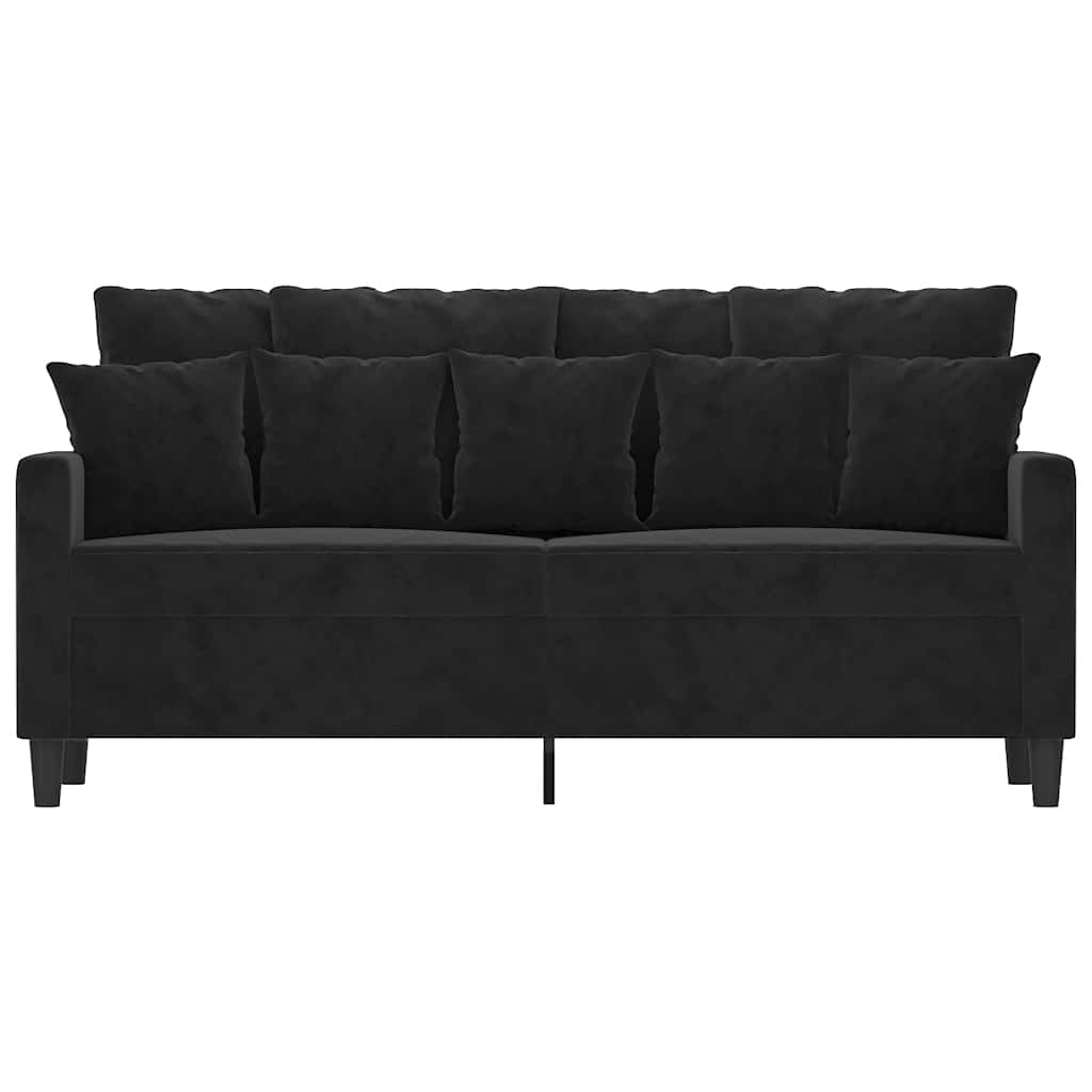 Dvosjed crni 140 cm baršunasti