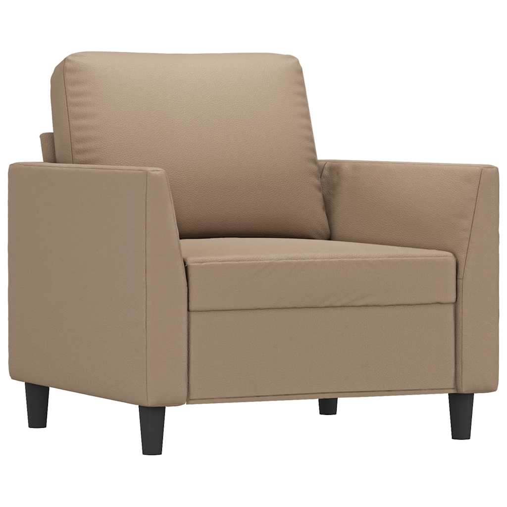 Fotelja boja cappuccina 60 cm od umjetne kože