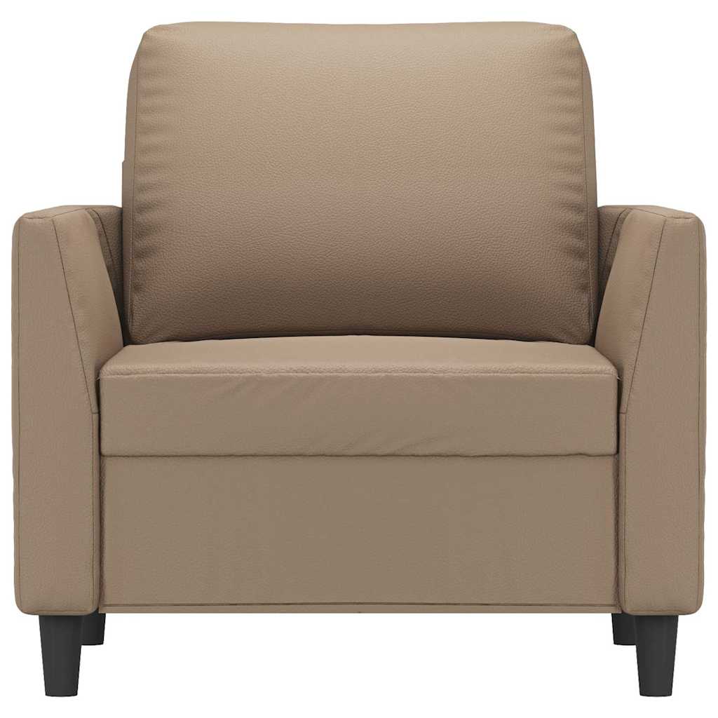 Fotelja boja cappuccina 60 cm od umjetne kože
