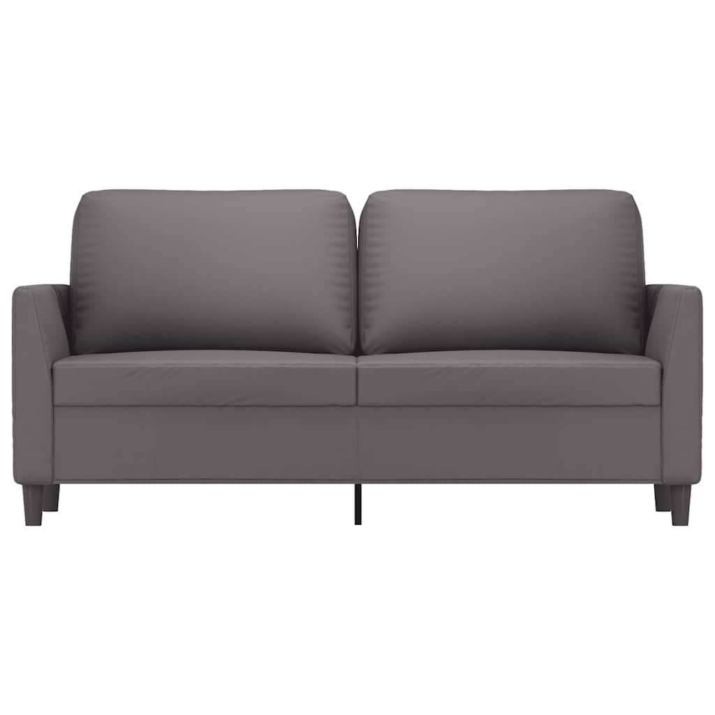 Dvosjed od tkanine siva 140 cm od umjetne kože