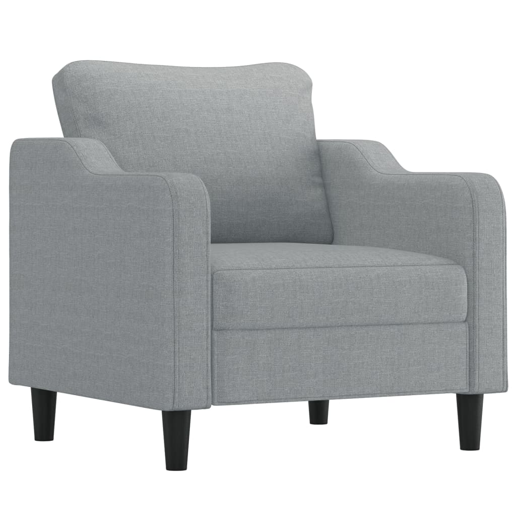 Fotelja svjetlosiva 60 cm od tkanine