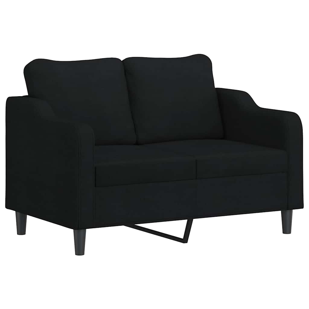 Dvosjed od tkanine crni 120 cm