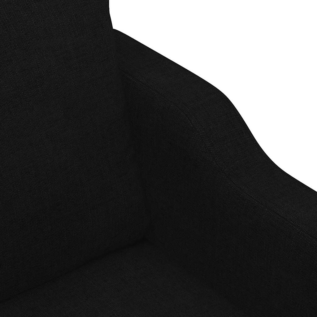 Dvosjed od tkanine crni 120 cm