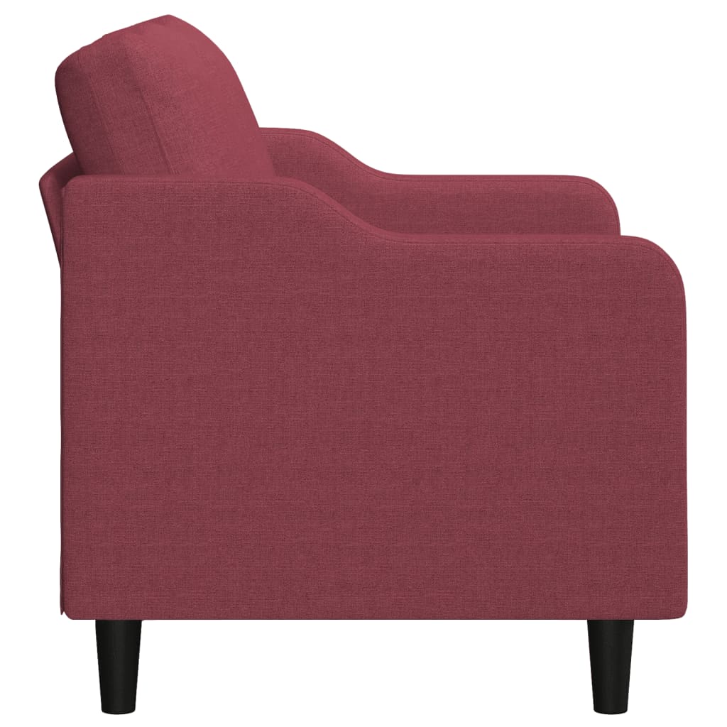 Dvosjed od tkanine crvena boja vina 140 cm
